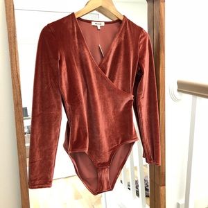 Madewell velvet body suit